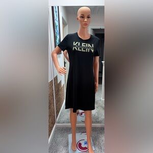 Calvin Klein Black Logo T-shirt Dress Size S